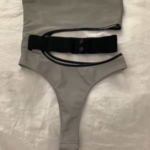 I AM GIA Silver Nasha Bodysuit NWOT